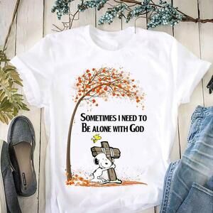 Be Alone With God Snopy Shirt